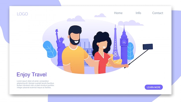 Landing Page Motiver Pour Profiter Des Voyages Et Des Vacances D'été