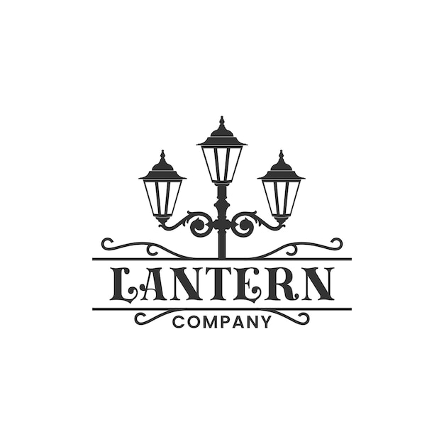 Lanterne Lampadaire Logo Vector Design Inspiration