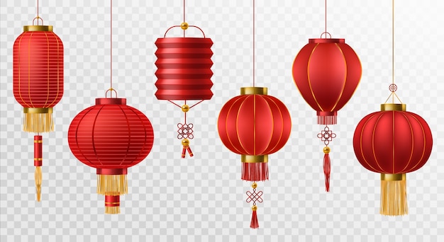Lanternes chinoises. Festival des lampes rouges du nouvel an asiatique japonais