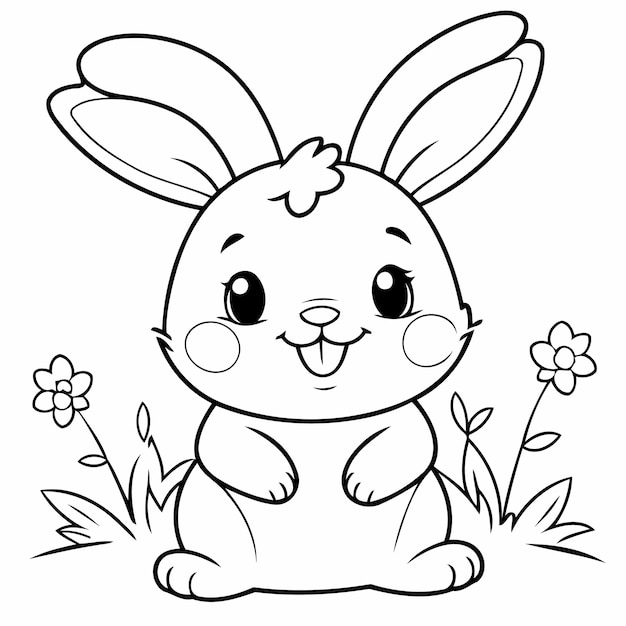 Le Lapin Adorable Pour Les Tout-petits Livre De Coloriage