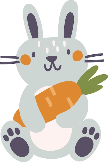 Un lapin avec une carotte