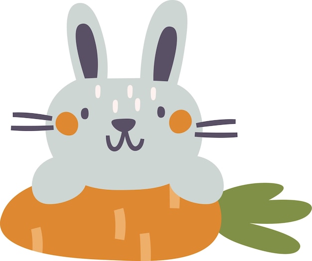 Un lapin avec une carotte