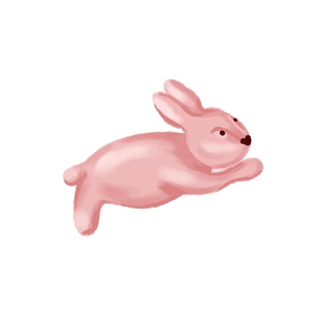 Lapin sur fond blanc Illustration vectorielle dessinée à la main