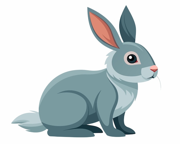 Vecteur le lapin le lapin lagomorphe l'animal de compagnie le vecteur de l'illustration du dessin animé