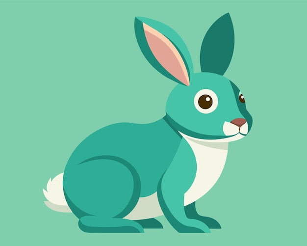 Vecteur le lapin le lapin lagomorphe l'animal de compagnie le vecteur de l'illustration du dessin animé