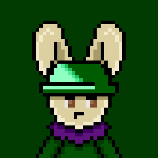 Lapin Punk Pixel Art Design N° 205