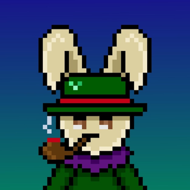 Lapin Punk Pixel Art Design N° 267