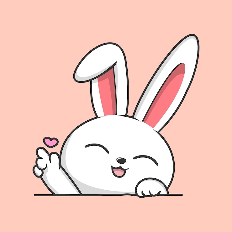 Vecteur lapin se cachant dans le dessin animé au sol