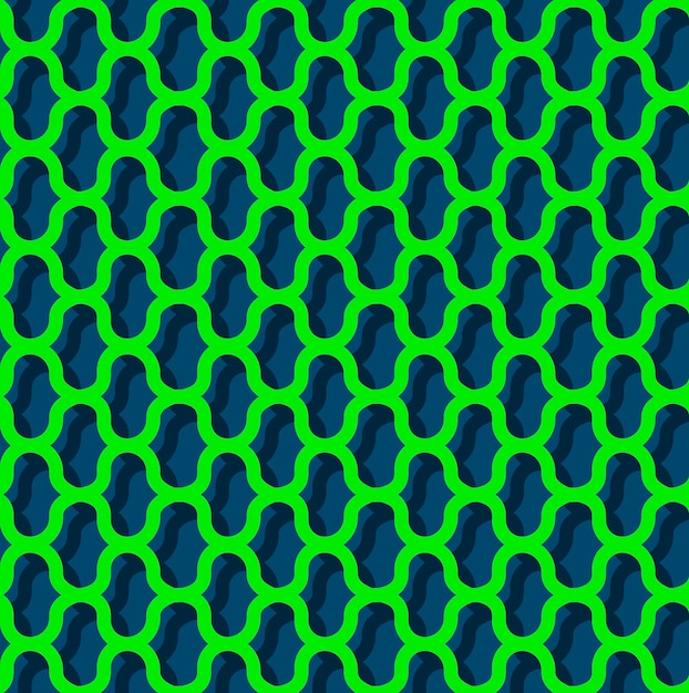 Vecteur lattice seamless green pattern on dark blue background vector pattern for background and packaging