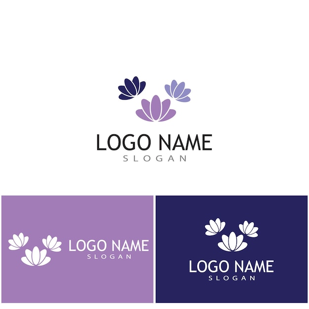 Lavande Logo Template Vecteur Symbole Nature