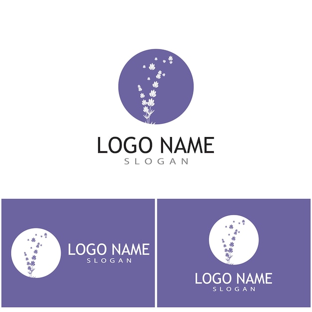 Lavande Logo Template Vecteur Symbole Nature