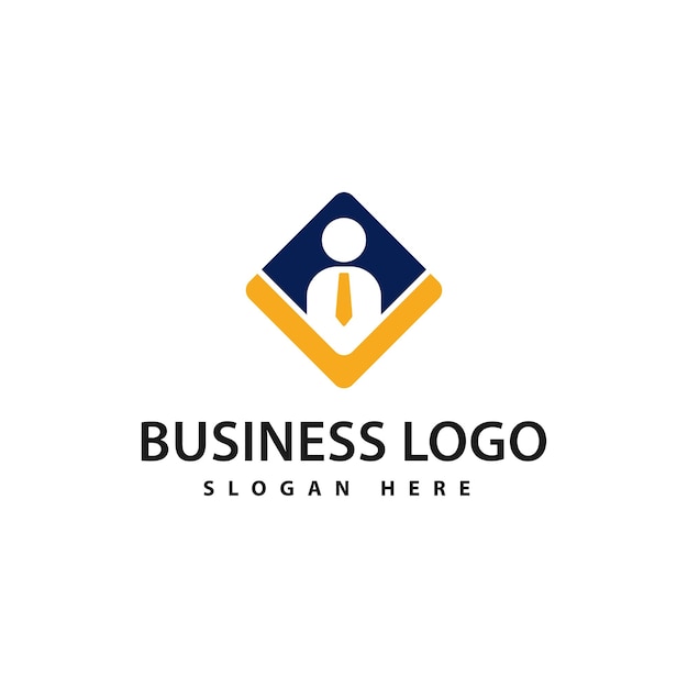 Vecteur leadership square logo business male manager symboles