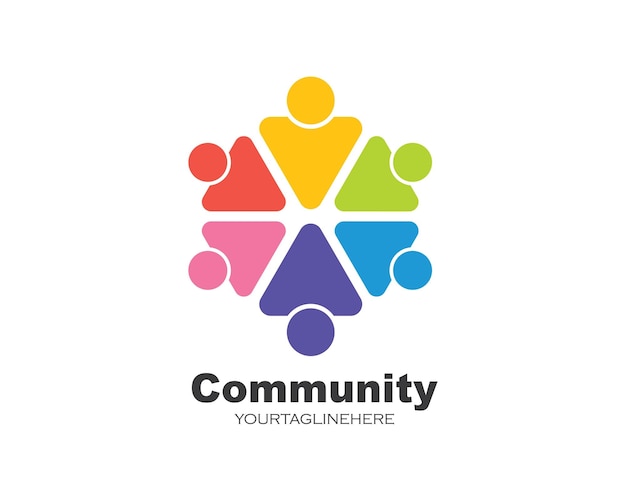 Leadershipcommunitysocial Et Société Logo Icône Vecteur