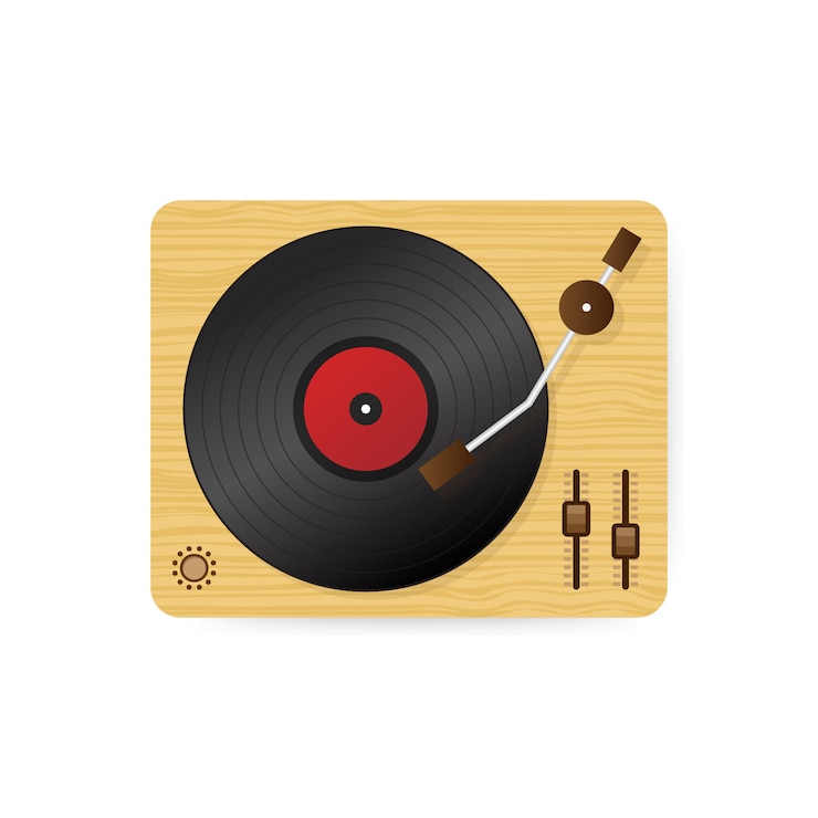 Vecteur lecteur de disque vinyle illustration