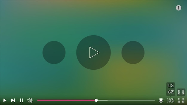 Lecteur vidéo Web Service de streaming haute résolution Illustration vectorielle