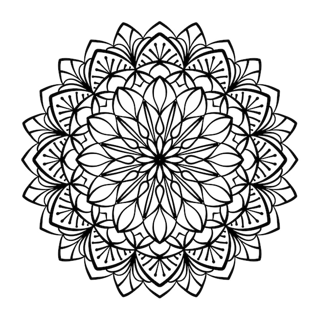 Élégant motif de mandala abstrait en cercle Illustration vectorielle