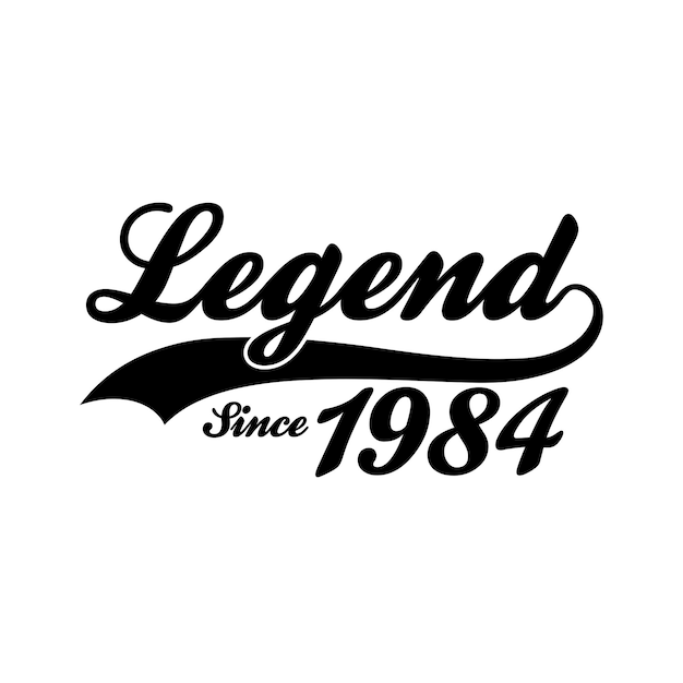 Légende Depuis 1984 T-shirt Design Vector Design Vintage Rétro