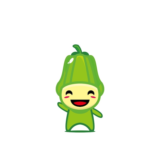 Légume De Chayote Drôle Souriant Mignon Vector Cartoon Illustration De Caractère Kawaii