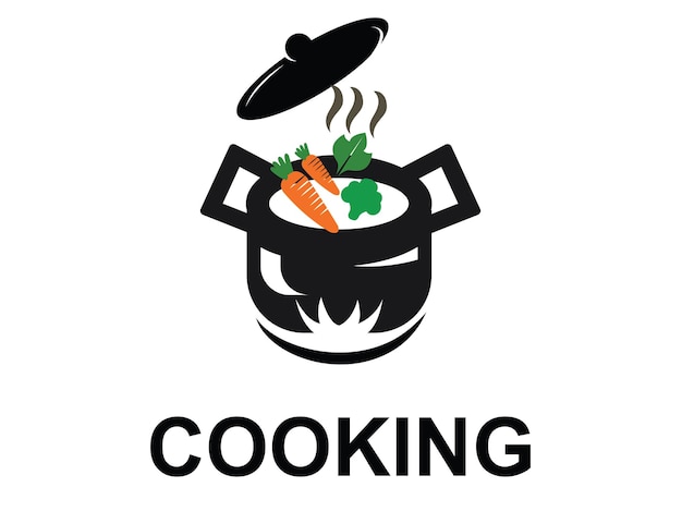 Légumes bouillis Eau bouillie dans une casserole Légumes dans de l'eau chaude Recette de soupe Cartoon vectoriel plat