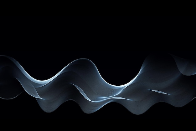 Élément de conception de vague brillante abstraite de vecteur sur fond sombre Science ou technologie