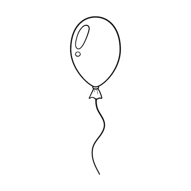 Élément dessiné à la main de ballon dans le style de croquis de doodle