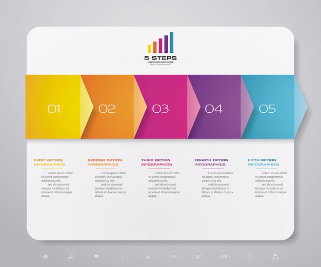 Élément d'infographie de chronologie