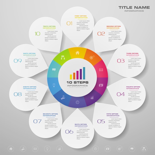 Élément infographique du graphique de présentation