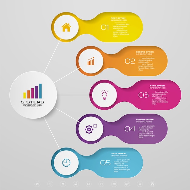 Élément infographique du graphique de présentation