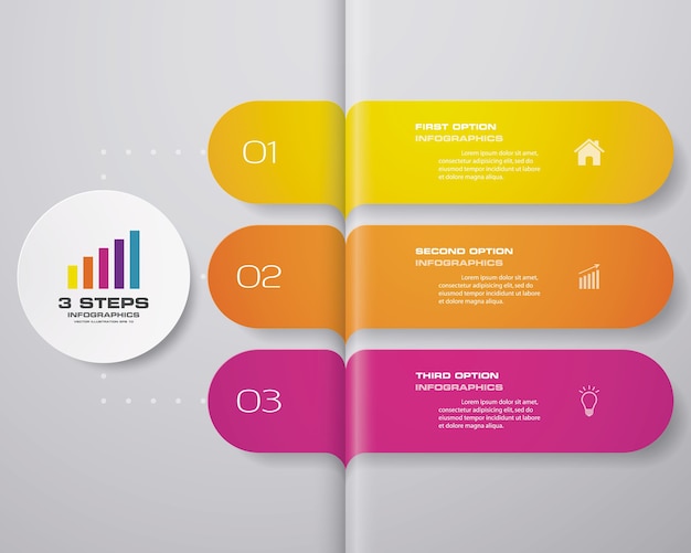 Élément infographique du graphique de présentation