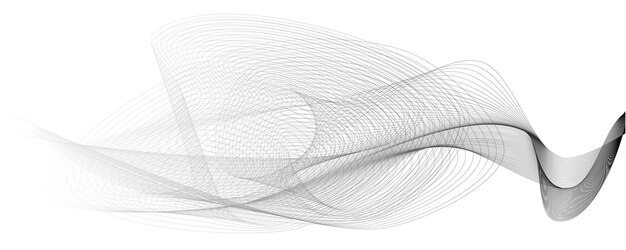 Élément d'onde abstraite pour la conception Égaliseur de piste de fréquence numérique Arrière-plan de lignes d'onde abstraites stylisées Illustration vectorielle Ligne ondulée incurvée bande lisse