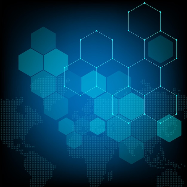 Éléments abstraits infographie vecteur de données de forme hexagonale Concept de processus de modèle pour la stratégie et dans