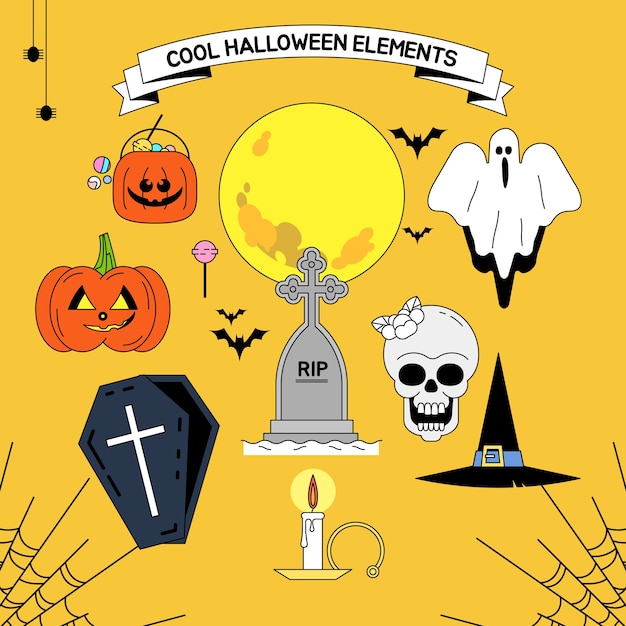 Éléments de halloween cool