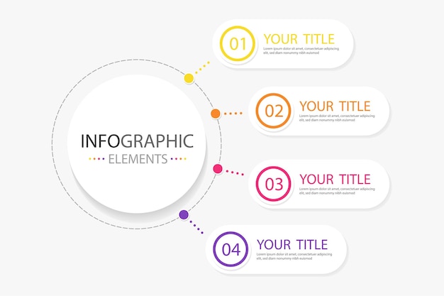 Éléments d'infographie 3d abstraits de vecteur de chronologie avec bullet Infographie d'entreprise