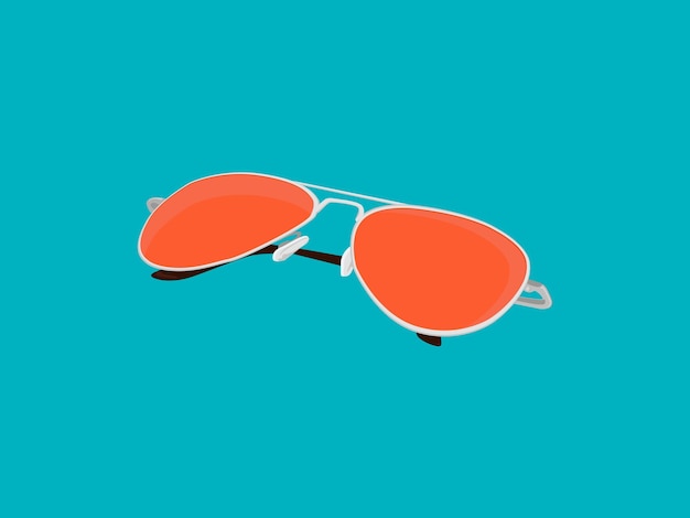 Vecteur lentilles de lunettes de soleil accessoires orange vecteur