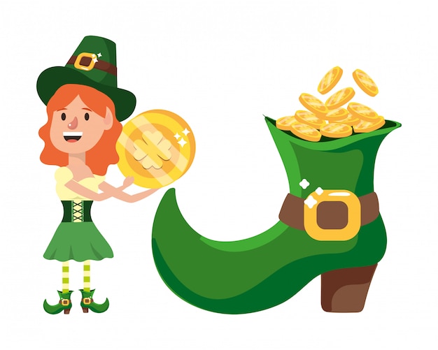 Leprechaun Avec Grosse Botte