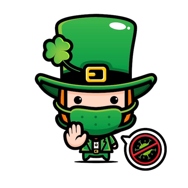 Leprechaun De Personnage De Dessin Animé Saint Patrick Day