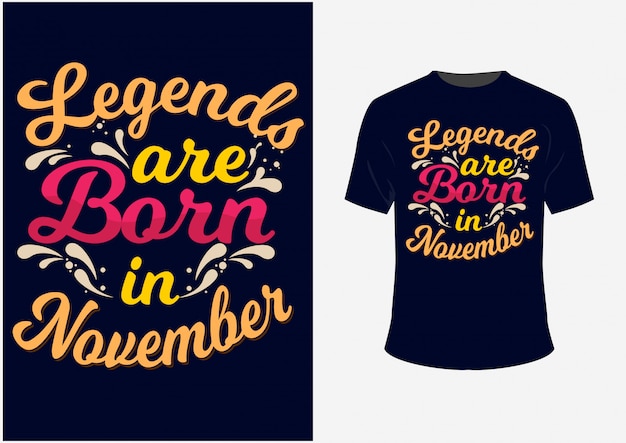 Lettering Typography Quote: Des Légendes Naissent En Septembre