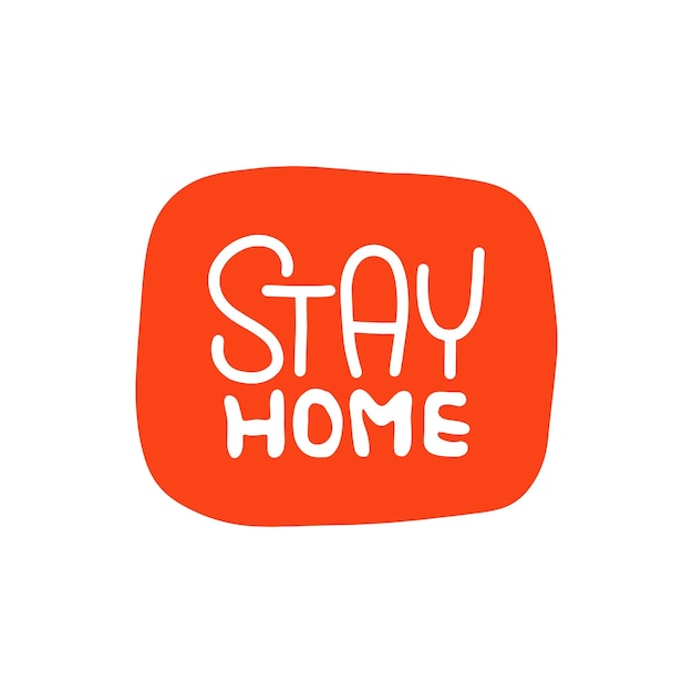 Lettrage de la carte STAY HOME