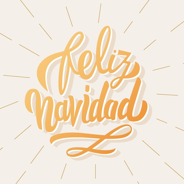 lettrage feliz navidad