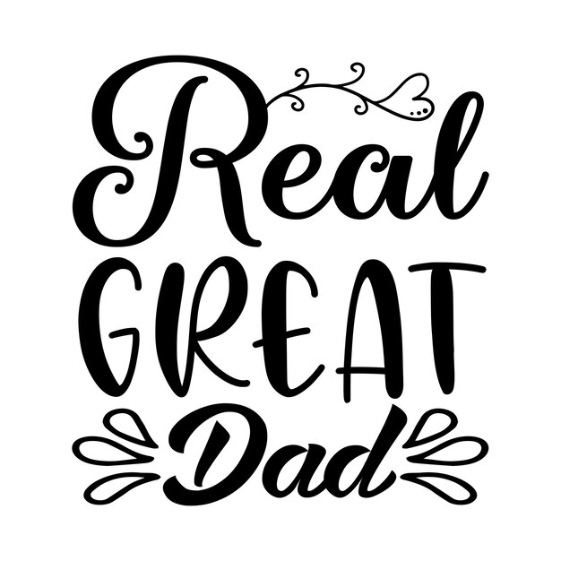 Lettrage Happy Father pour la typographie vintage de la carte-cadeau