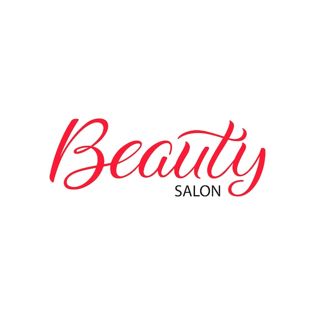 Lettrage à La Main De Salon De Beauté Calligraphie Vectorielle