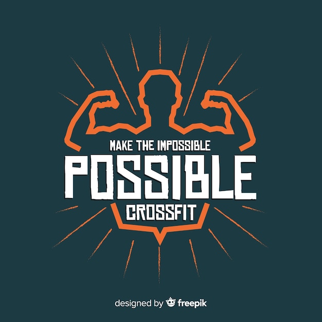 Lettrage Motivationnel: Rendre L'impossible Possible. Crossfit