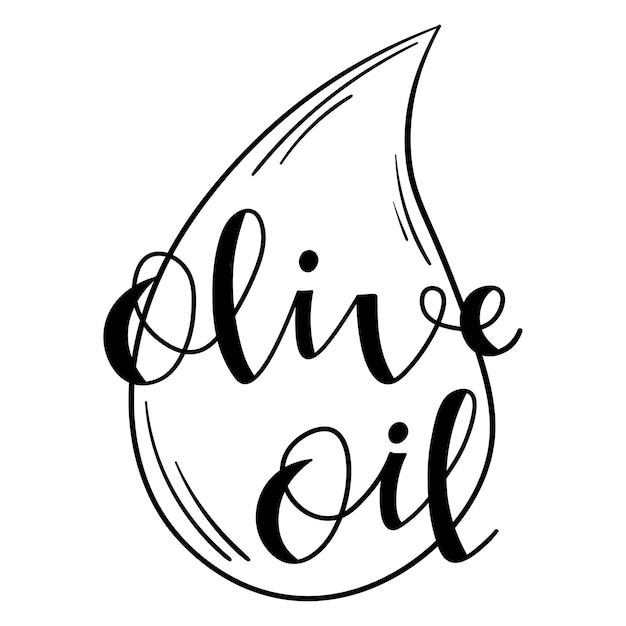 Lettrage olive simple pour décorer votre produit