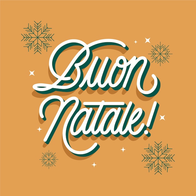 Lettrage de souhaits de Noël en italien