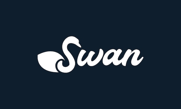 Lettrage Swan Avec S Logo Vector Illustration Design