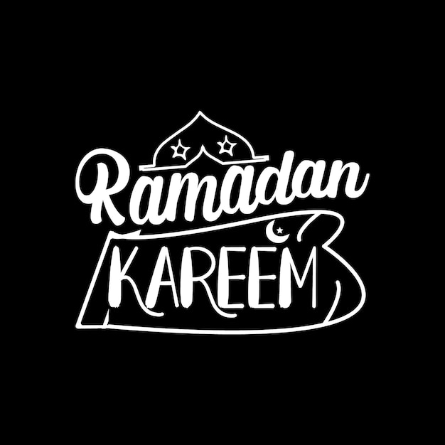 Lettrage De Typographie Ramadan Kareem Pour T-shirt