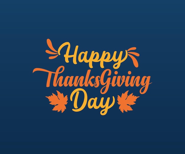 Vecteur lettrage de typographie vectorielle happy thanksgiving day