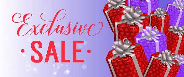 Lettrage de vente exclusif avec des cadeaux