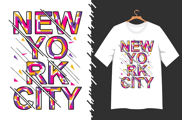 lettrage de la ville de new york pour la conception de t-shirt