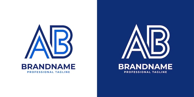 Vecteur lettre ab line monogram logo adapté à toute entreprise avec les initiales ab ou ba